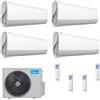 Midea CLIMATIZZATORE QUADRISPLIT MIDEA BREEZELESS 9+9+9+12 BTU CLASSE A++ R32 WI-FI M4OE-28HFN8-Q