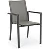 Set di 4 sedie KONNOR in textilene e alluminio antracite