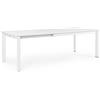 Tavolo allungabile KONNOR in alluminio bianco 160×100 cm - 240×100 cm
