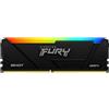 Kingston FURY Beast RGB 8GB 3200MT/s DDR4 CL16 DIMM Memorie per Desktop KF432C16BB2A/8