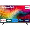 LG NanoCell 43'', Serie 81 2024, 43NANO81T6A, Smart TV 4K, Processore α5 Gen7, 20W, 3 HDMI, Filmmaker Mode, Game Optimizer, Alexa, Wi-Fi, webOS 24, Telecomando puntatore, Ashed Blue