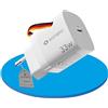 sonero caricatore USB-C, 1x porta USB-C da 33 watt, caricatore rapido GaN, alimentatore USB, caricatore per telefoni cellulari con rilevamento automatico della corrente di carica, bianco
