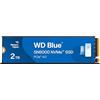 Western Digital WD Blue SN5000 2TB SSD, NVMe SSD, SSD Interno, PCIe Gen4, velocità fino a 5150 MB/s, Tecnologia nCache 4.0, Include Acronis True Image, clonazione e migrazione del disco