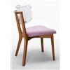 BELLELLI DESIGN Sedia legno design moderno trasparente - Telaio MONOBLOCCO Frassino tinto ROVERE - Velluto Rosa Glicine - SURI WOOD