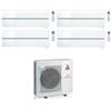 Mitsubishi Electric Climatizzatore Condizionatore MITSUBISHI ELECTRIC Quadri Split 9+9+12+12 Serie KIRIGAMINE STYLE PEARL WHITE Inverter con MXZ-4F72VF WI-FI INTEGRATO R-32 9000+9000+12000+12000 A++/A+