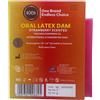 EXS Oral Latex Dams Flavoured Strawberry 1pc