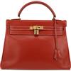 Hermès Pre-Owned - Borsa a mano Kelly 32 Sellier two-way - Donna - pelle - Taglia unica - Rosso