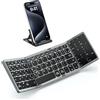 MoKo Tastiera Pieghevole Bluetooth, Tastiera Italiana Wireless Portatile con Touchpad e Tastierino Numerico, Tastiera senza Fili Ricaricabile per Windows iOS Android Tablet/Smartphone/Laptop/PC,Grigio