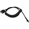 Zebra - Cavo RS232 - DB9 Femmina, 2,8m a spirale, Power Pin 9