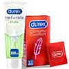 Durex SuperSottile 12 Preservativi + Durex Naturals Gel 100ml