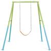 Intex 44113 - Altalena con Seggiolino Intercambiabile, Acciaio, Verde e Azzurro, 170x235x200 cm