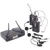 PROEL EIKON WM700DHA (DUAL) - Coppia microfoni wireless ad Archetto per karaoke, canto e live, Nero