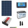 Energiasolare100 Kit fotovoltaico pannello solare 100W 12V inverter onda modificata 600W batteria