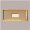 ALCAS 10 Pz Vassoio Rettangolare Medoro Oro Plastica Rigido 15x40 Alcas
