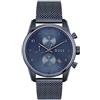 BOSS Orologio con Cronografo al Quarzo da Uomo Collezione SKYMASTER con Cinturino in Maglia Metallica in Acciaio Inossidabile Blu - 1513836