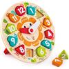 Hape Puzzle Orologio Incastro in Legno - Impara a Leggere l'Ora con Forme e Colori, Gioco Educativo per Bambini