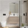 DEGHI Mobile bagno sospeso 70 cm con doppio cassetto rovere chiaro - Compact
