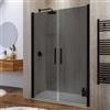 DEGHI Box doccia nicchia 130 cm saloon con vetro anticalcare fumè e profilo nero 195h - Lost