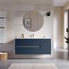 DEGHI Mobile bagno sospeso 120 cm con cassetti blu esotico e lavabo con specchio - Jordan