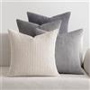 MIULEE Confezione da 4 Federa in velluto Federe per Cuscini Morbide Fodere per Cuscino Decorativi Quadrati Morbide Copricuscini 50x50 CM Serie grigio scuro