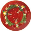 BRANDANI Piatto da Portata Elfomagia 30,5cm Rosso Porcellana Tavola di Natale