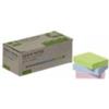 Q-CONNECT Foglietti riposizionabili riciclati Q-Connect 38x51 mm assortiti pastello - conf. 12 blocchetti da 100 ff - KF17326