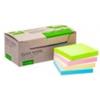 Q-CONNECT Foglietti riposizionabili riciclati Q-Connect 76x76 mm assortiti pastello - conf. 12 blocchetti da 100 ff - KF17324