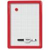 ARDA Lavagna magnetica Arda quadrettata con cornice in plastica termoformata - colori assortiti - 26x36 cm - 327Q