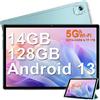 Tablet 10 Pollici Android 13 Tablet Con Octa-Core 2.0 Ghz, 14GB + 128 GB (TF 1TB