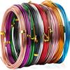 BHGT (5m/Rotolo) 10 Rotoli 1.5mm Filo di Alluminio Filo Metallico Multicolore Modellabile Artigianale per Design Gioiello Braccialetti Collane Orecchini Bigiotteria Mestiere Fai da Te