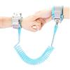 JZK Blu bracciale anti-smarrimento con lucchetto per bambino adulto cinturino polso di sicurezza per bimbo, bracciale sicurezza per bambini autistici, braccialetto bambini antismarrimento
