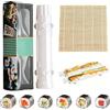 YEAPEAK Kit Sushi Set Rullo Per Il Sushi Sushi Maker Set Per Sushi Fai Da Te, Sushi Roller Maker Sushimaker e Tappetino In Bamb? Per Principianti - Kit Per Sushi Fai Da Te Completo, Bianco