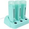 Sonew Scaldacera Roll On con Base Riscaldante, Riscaldatore Cera Depilatoria Portatile a Tripla Cartuccia per Depilazione Donna Uomo, Macchina Riscalda Cera per Gamba, Ascella, Bikini