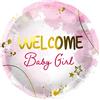 Folat 67954 Palloncino foil Welcome Baby Girl Rosa - 45 cm