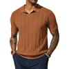PJ PAUL JONES Polo da uomo a maniche corte vestibilità regolare maglia da golf estiva a maniche corte polo, Caffè, XXL