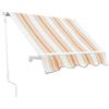 TENDAGGIMANIA Tenda da Sole a Caduta per Balcone L.125 cm x H. 230 cm- Tenda da Sole a rullo per Esterno in Tessuto Tempotest - Completa di Kit Montaggio, Asta di Manovra e Bracci