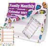 evelay Calendario da parete 2025, 5 colonne, formato A3, planner mensile per il personale e la famiglia, visualizzazione mensile, M2M (farfalla)