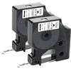 UniPlus 2x Nastro per Etichette Sostituzione di Dymo D1 45013 45013s S0720530 Nastri Etichette per Dymo LM 160 210D 360D 420P 450D 500TS Wireless PnP LP 100 150 200 250 300, 12mm x 7m, Nero su Bianco