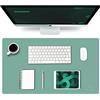 K KNODEL Tappetino Scrivania, Sottomano Scrivania, 60cm x 35cm in Similpelle PVC, Tappetino per Laptop, Copri Scrivania, Doppia Facciata (Verde)