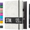 Scribbles That Matter Bullet Journal Puntinato | Quaderno Puntinato A5 | Dotted journal notebook | Taccuino puntinato, Quaderno Puntini | Copertina Rigida | Pelle vegan | Scribbles That Matter | Carta spessa 120gsm