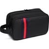VASCHY Beauty Case da Viaggio Impermeabile Uomo Donna, Necessaire da Toilette con 3 Scomparti, Grande Capacità 3.8L, Borsa da Bagno Portatile per Viaggi, Campeggio e Palestra Nero