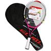 Lifup Racchetta da Tennis con Borsa, per Bambini di 5-12 Anni Rosso 23 Inch