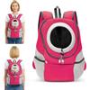 ALLSOPETS Zaino per Cani, Trasportino per Piccoli Cani e Gatti, Borsa da Viaggio Regolabile, Zaino per Cane per Bicicletta, Moto, Escursionismo, Campeggio (Rosa Fucsia, XL)