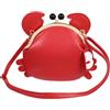 VALICLUD - Borsa a tracolla con chiusura a forma di gattono, in pelle PU, per donna, colore: rosso