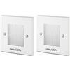 deleyCON 2x Multimedia Wall Box Scatola di Giunzione per Cavi Multimediali Elegante Spazzola Setola Apertura PC TV Monitor Beamer Console di Gioco Home Cinema Set di 2