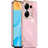 HONLEN Custodia per Redmi Note 13 Pro 4G / POCO M6 Pro 4G (6.67 Inches), Cover Morbida in Silicone TPU, Design del Telaio Galvanico - Viola