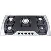 Jolre Piano cottura a gas a 5 fuochi, piano cottura a gas, acciaio inossidabile, piano cottura a gas naturale/propano, autosufficiente, bruciatore 90 cm, nero.