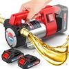 Mxmoonant Elettrica Pompa di Trasferimento Diesel, Autoadescante, Portatile, 50L/Min, 260W, 4200rpm, 4Kg, con 2 Batterie al Litio da 2000mAH, per Diesel, Cherosene