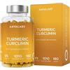AAVALABS Curcuma Capsule con Zenzero, 95% Curcumina e Piperina - Integratore Curcuma Piperina Zenzero Turmeric Curcumin - Antiossidanti Integratori Supporto Naturale, Massimo Assorbimento - 180 Capsule