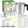 JBEIY Kit Candele Fai Da Te, Kit per Fare Candele per Adulti Principianti, Kit per Candele, Fare Candele Set, Candele Kit con Cera Soia, Stoppini, Adesivi per Stoppini